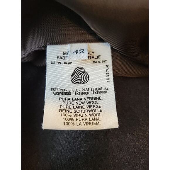United Colors of Benetton Wool Chocolate Brown LS Blazer Women's Size 42 Medium - Picture 9 of 9